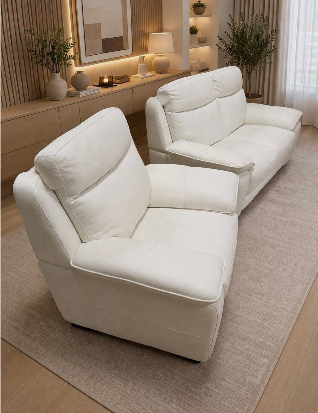 Furniture Village 100% Leather ‘Starlight Express’ 2 Seater Sofa Set - RRP £3340