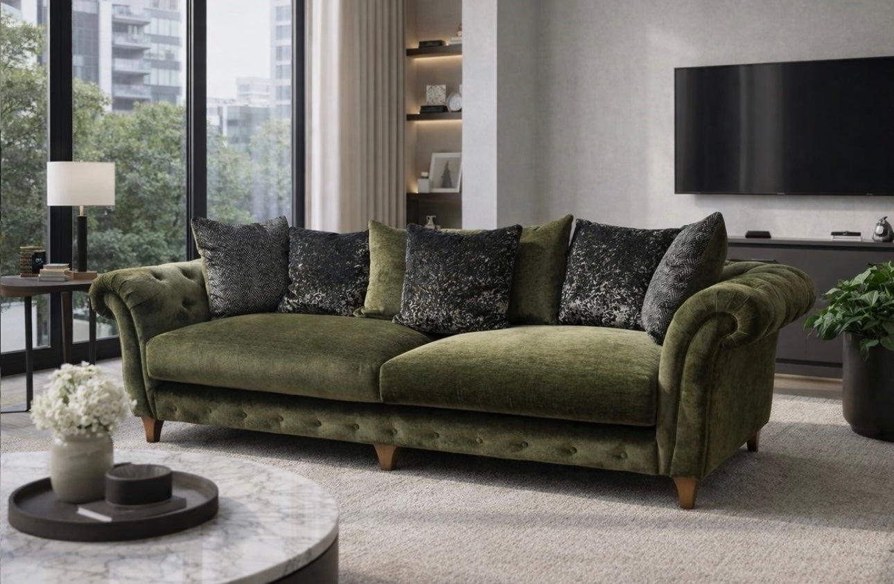 Furniture Village 'Palace' 4 Seater Scatter Back Sofa / RRP £2295