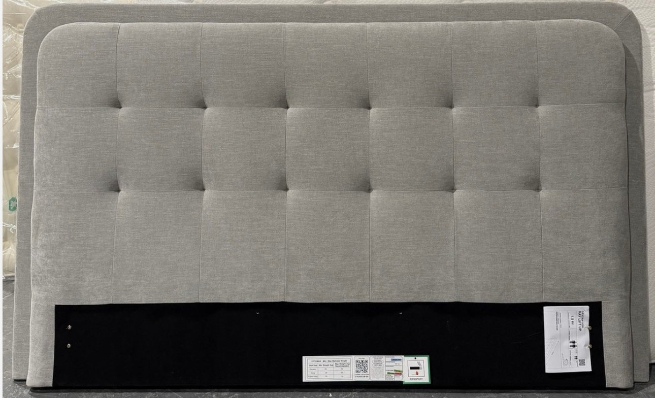 Super King Grey Ray LED End Lift Ottoman