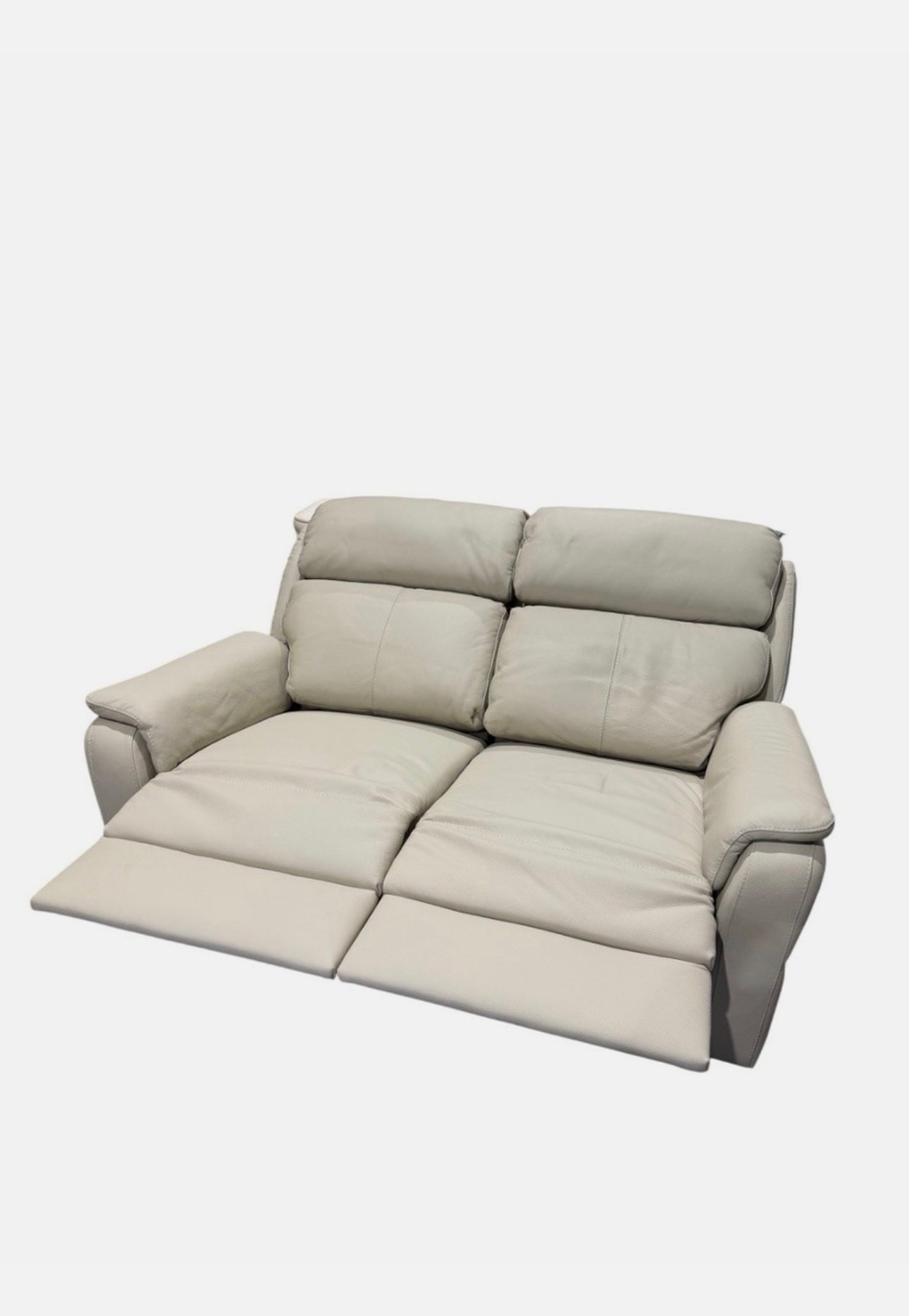 Vito 2 Seater Recliner + Power Headrests & Lumbar Leather Sofa - RRP £3545