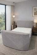 Double Grey ‘Vision’ Smart Voice Activated TV Bed + USB Chargers