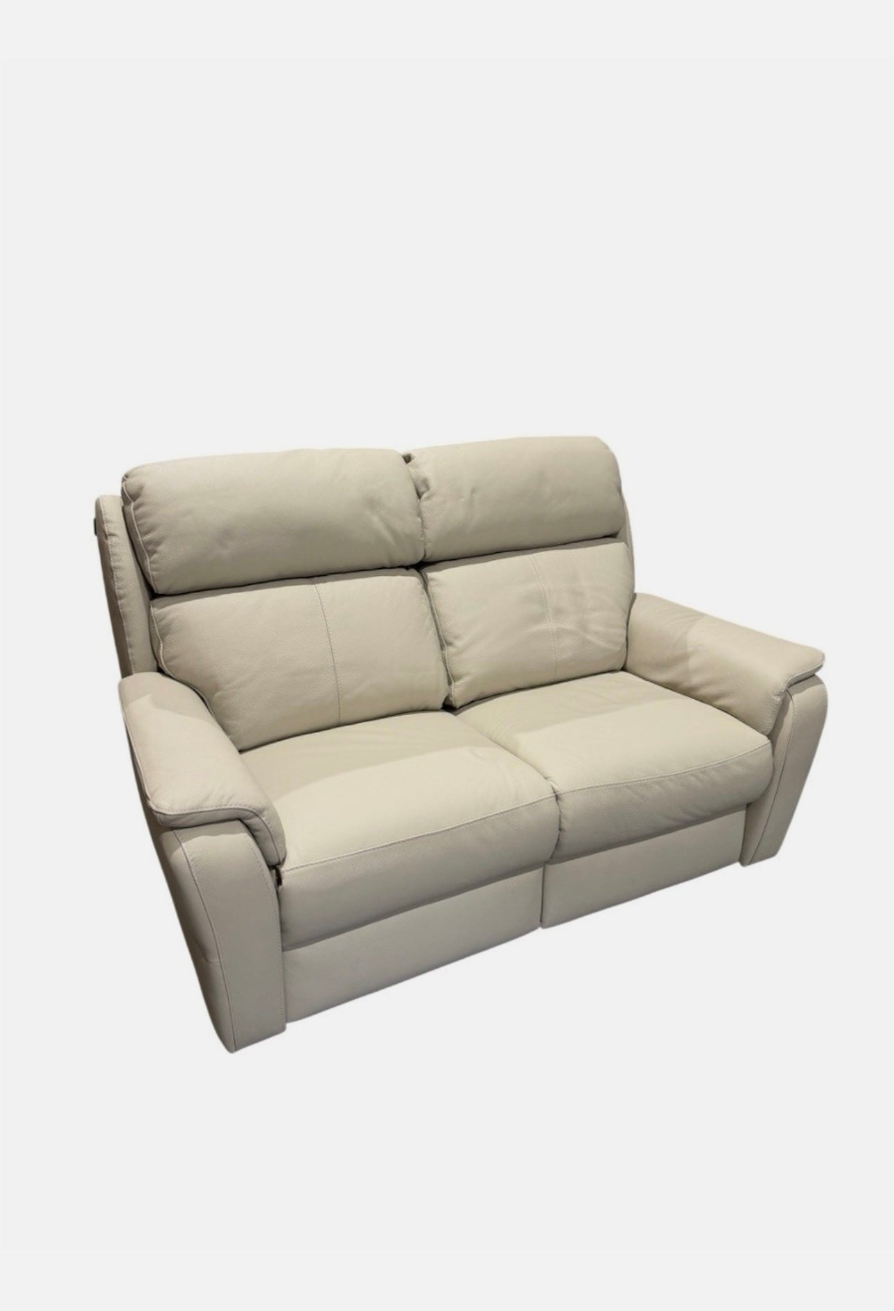 Vito 2 Seater Recliner + Power Headrests & Lumbar Leather Sofa - RRP £3545