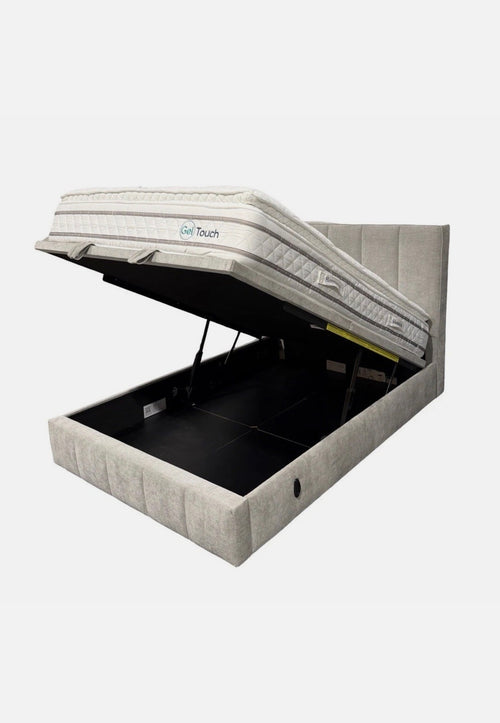Double Grey Telosa Electric End Lift Ottoman Bed Frame