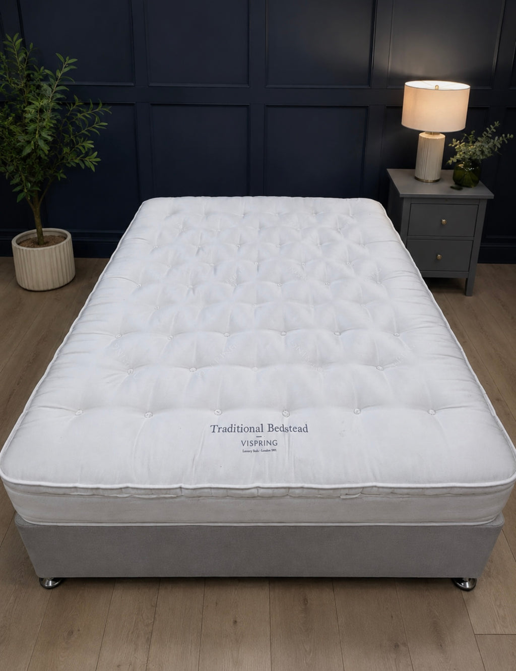 Vispring Traditional Bedstead Super King Medium & Firm Mattress - RRP £2825