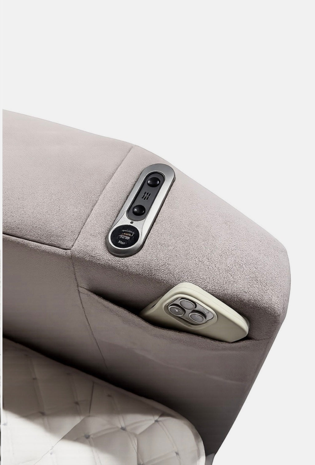 Double Grey ‘Vision’ Smart Voice Activated TV Bed + USB Chargers