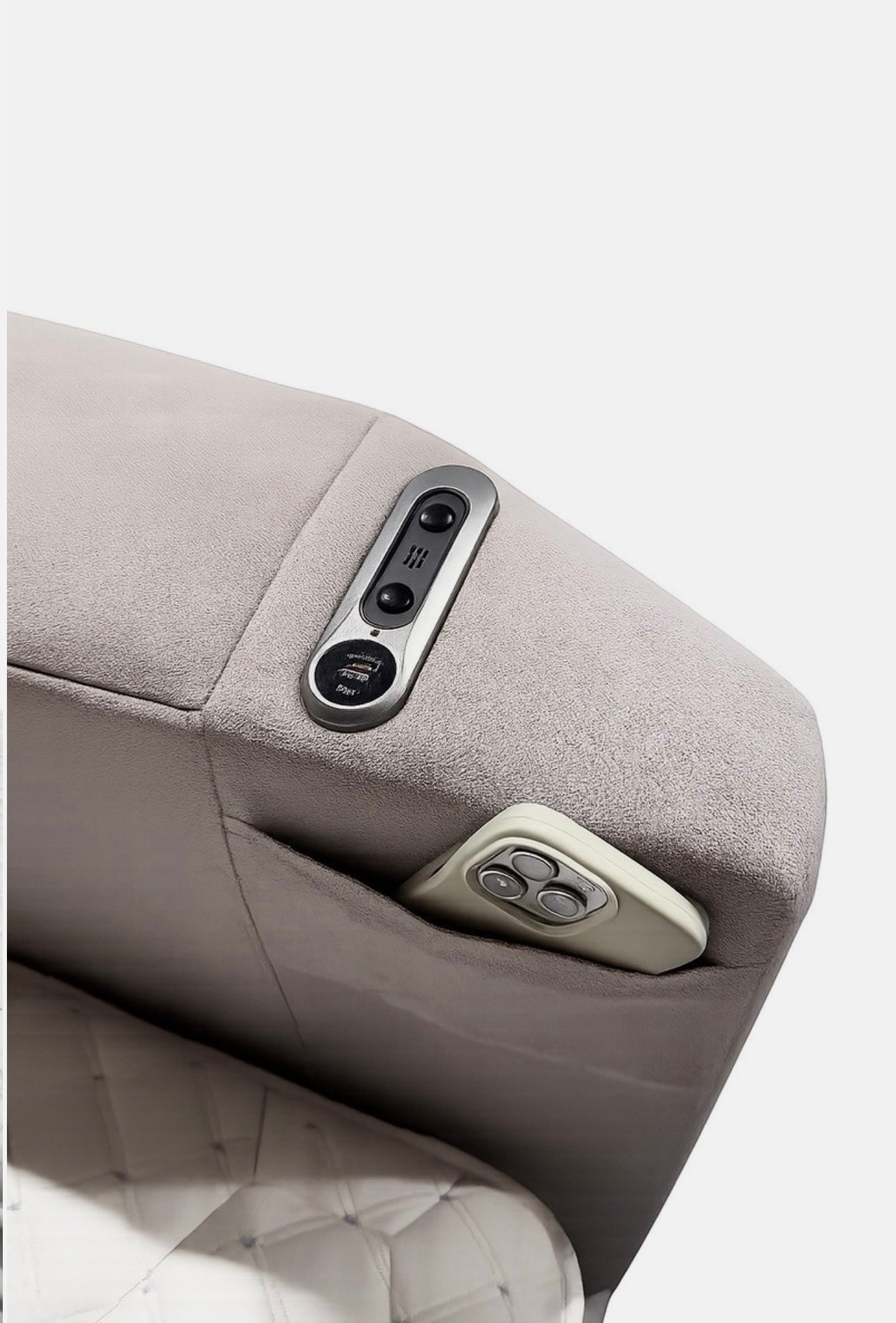 Double Grey ‘Vision’ Smart Voice Activated TV Bed + USB Chargers