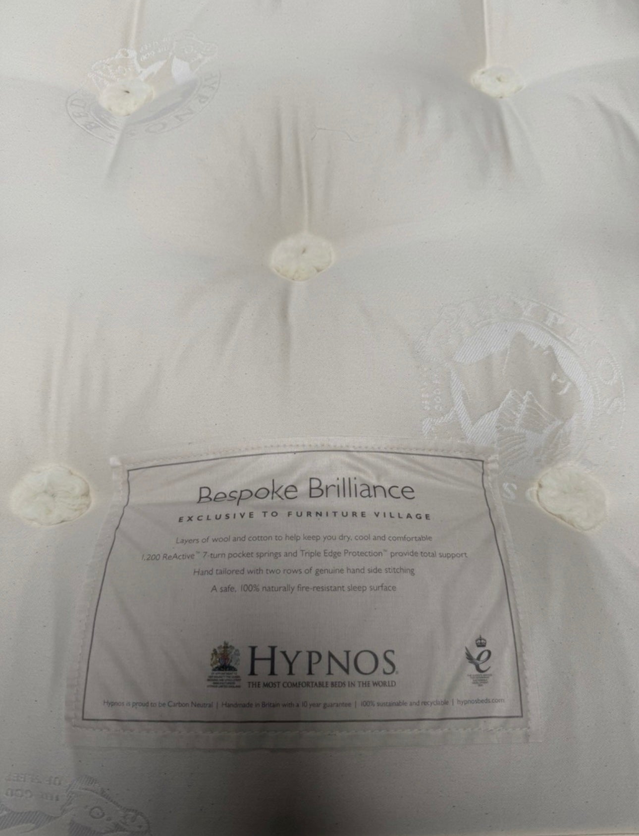 Double Hypnos Bespoke Brilliance Mattress / RRP £1349