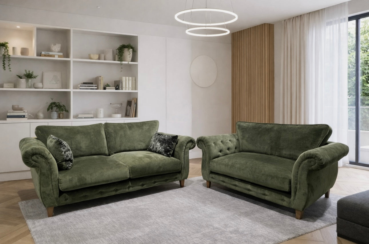 Furniture Village 'Palace Grande 3 Seater Sofa + Snuggler Chair