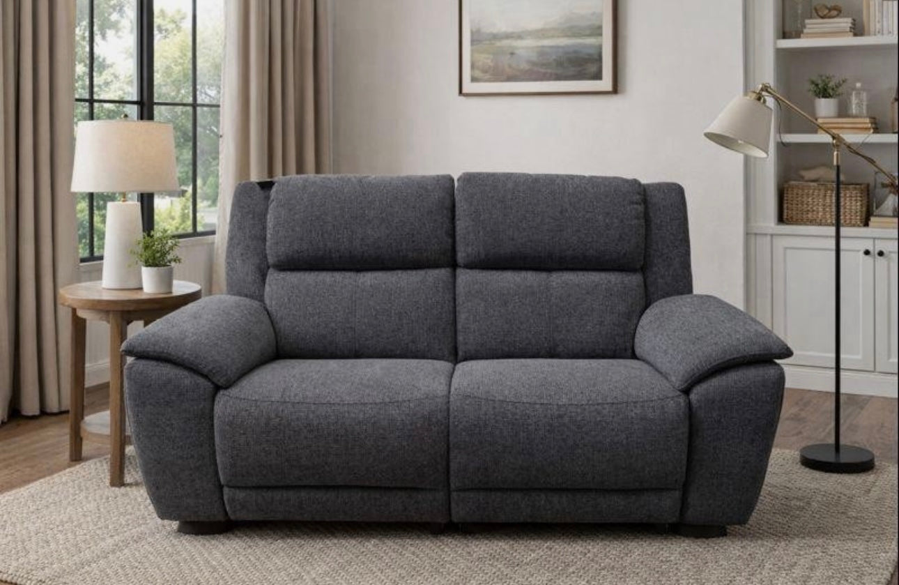 Nicoletti Vito Fabric 2 Seater Power Recliner Sofa