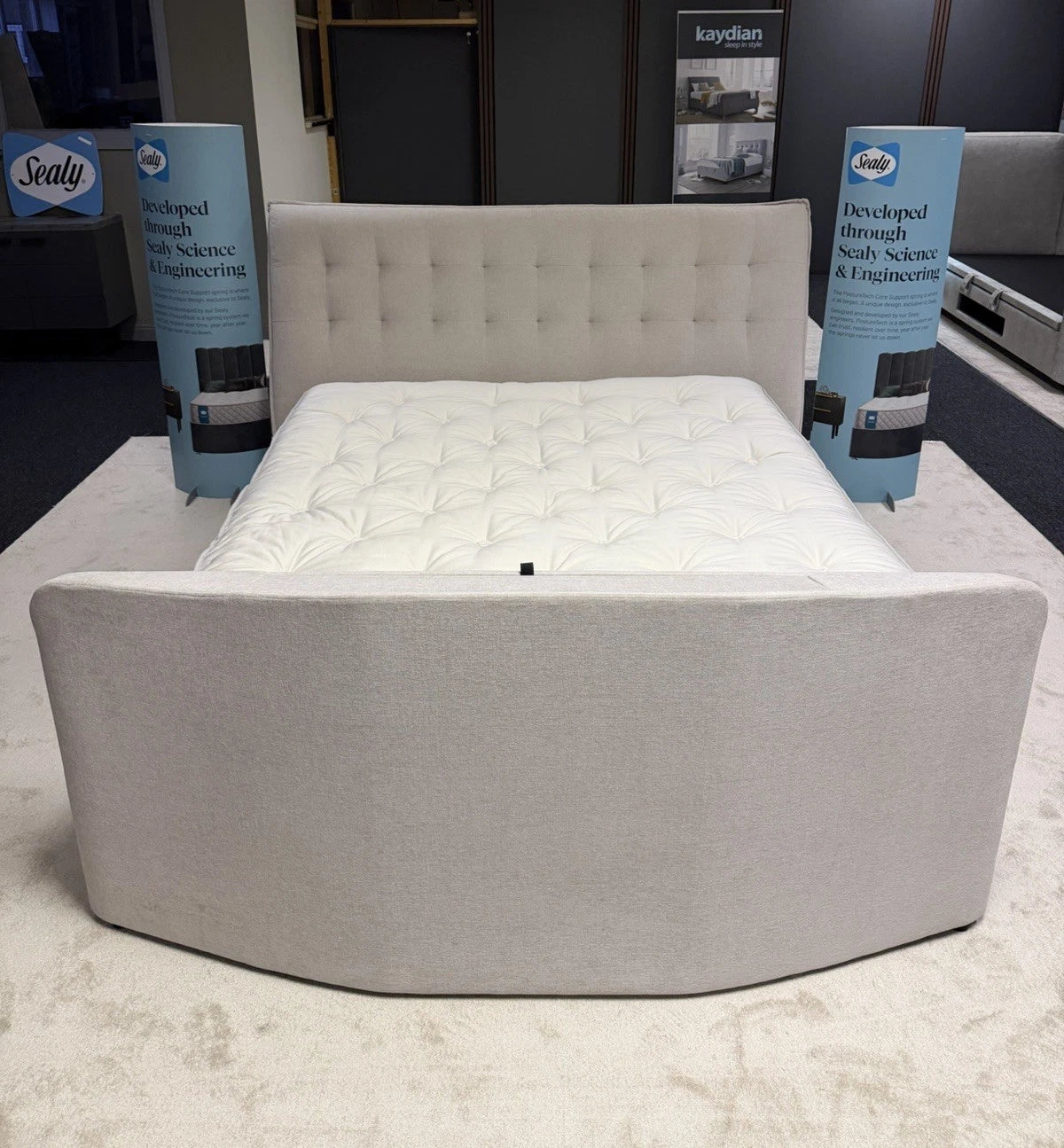 Furniture Village Super King Atom Grey TV Bed, 2.0 Dolby Audio System + USBs