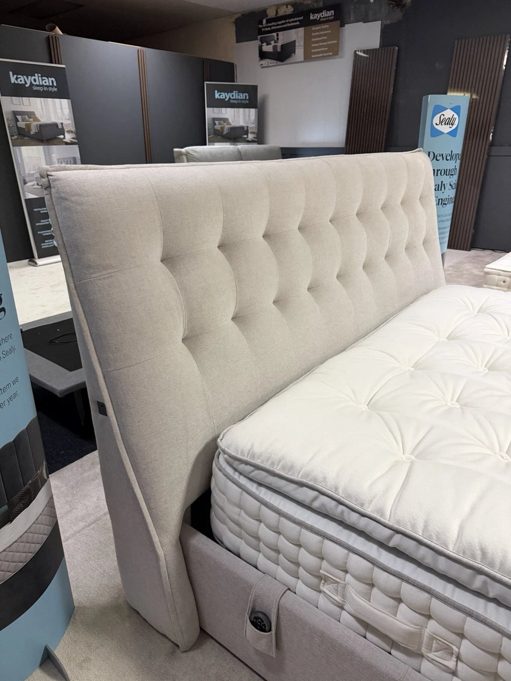 Furniture Village Super King Atom Grey TV Bed, 2.0 Dolby Audio System + USBs